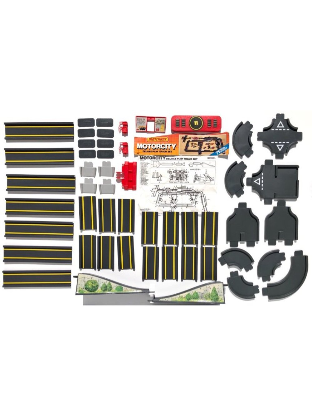 Matchbox Motor City Deluxe Play Track Set No 1403 AS IS PARTS MISSING PIECES